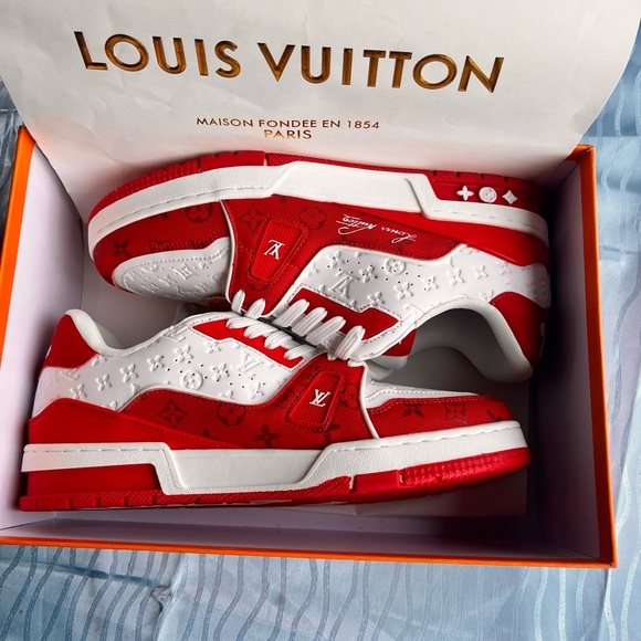 Louis Vuitton Blue and Orange Box with Cream Dust Bag - Picture 4 of 5